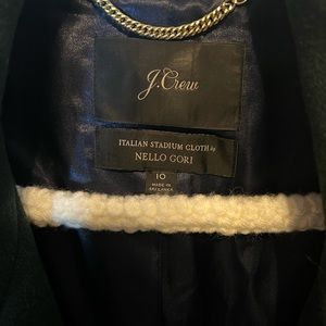 J. Crew Italian Stadium Coat in Green, Size 10